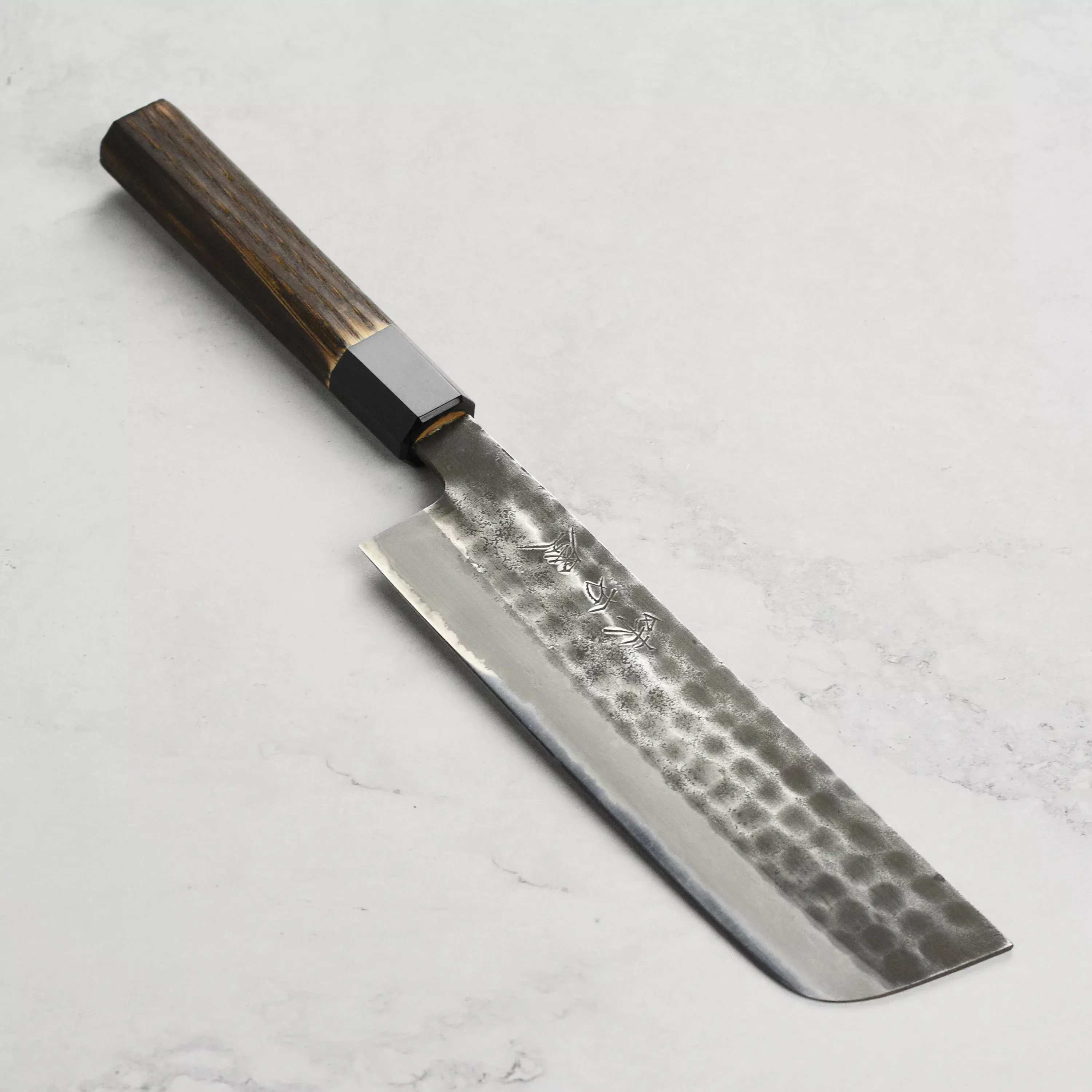 hinoura-shirogami-2-kurouchi-tsuchime-7-nakiri Hinoura Shirogami #2 Kurouchi Tsuchime 7" Nakiri