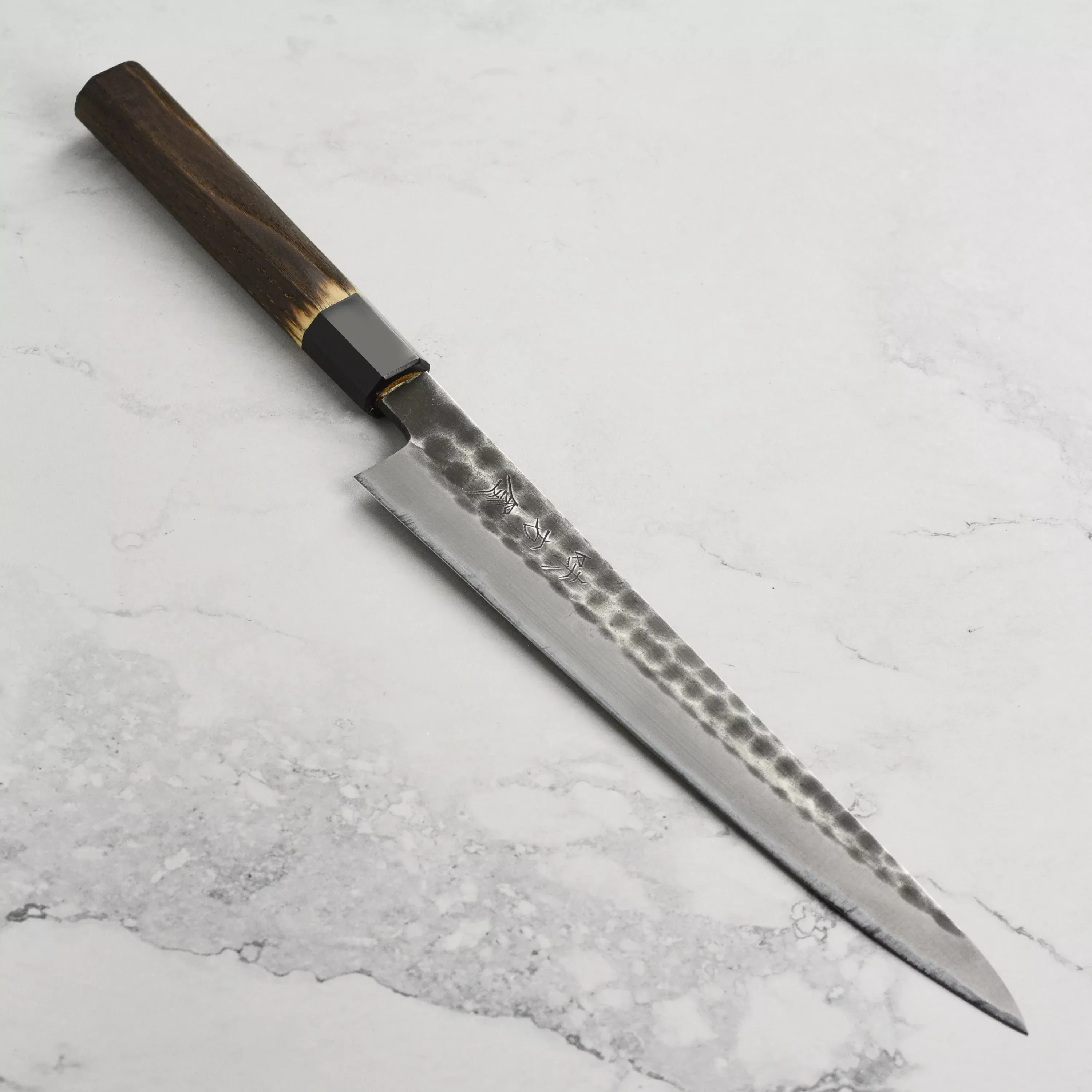 hinoura-shirogami-2-kurouchi-tsuchime-9-4-sujihiki Hinoura Shirogami #2 Kurouchi Tsuchime 9.4" Sujihiki