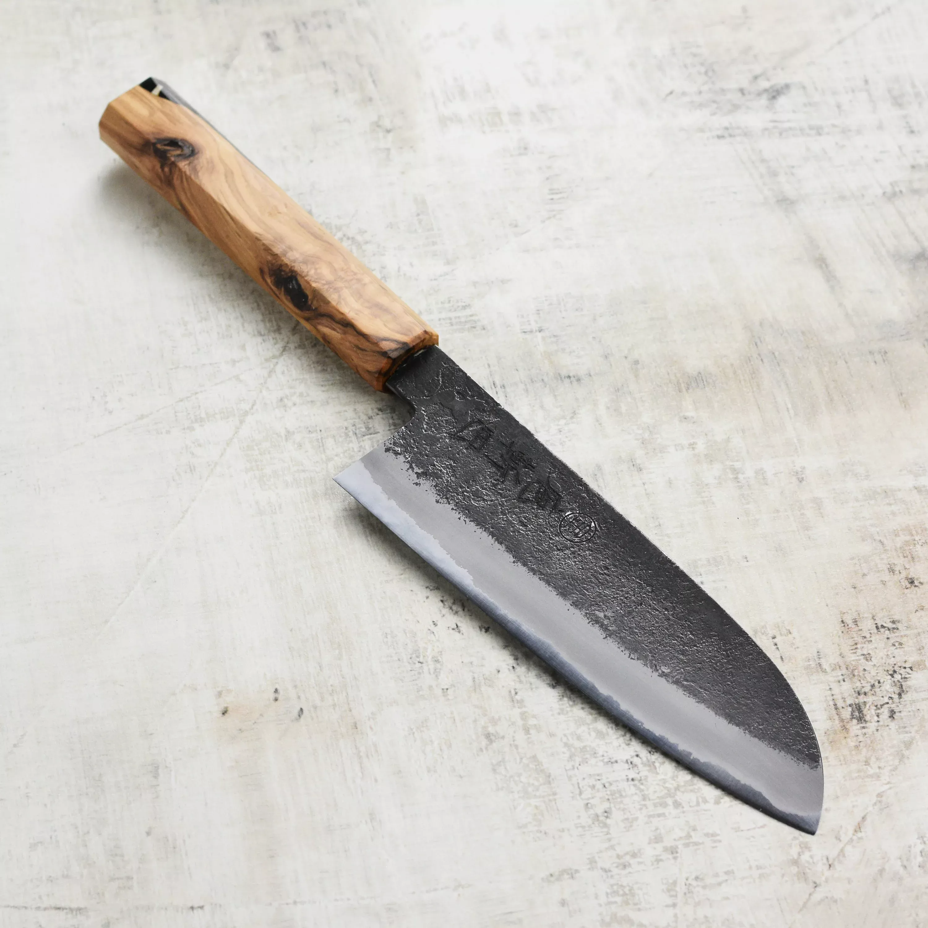 hozan-tomoe-x-mutsumi-hinoura-shirogami-2-santoku-6-5-165mm Hozan Tomoe x Mutsumi Hinoura Shirogami #2 Santoku 6.5" (165mm)
