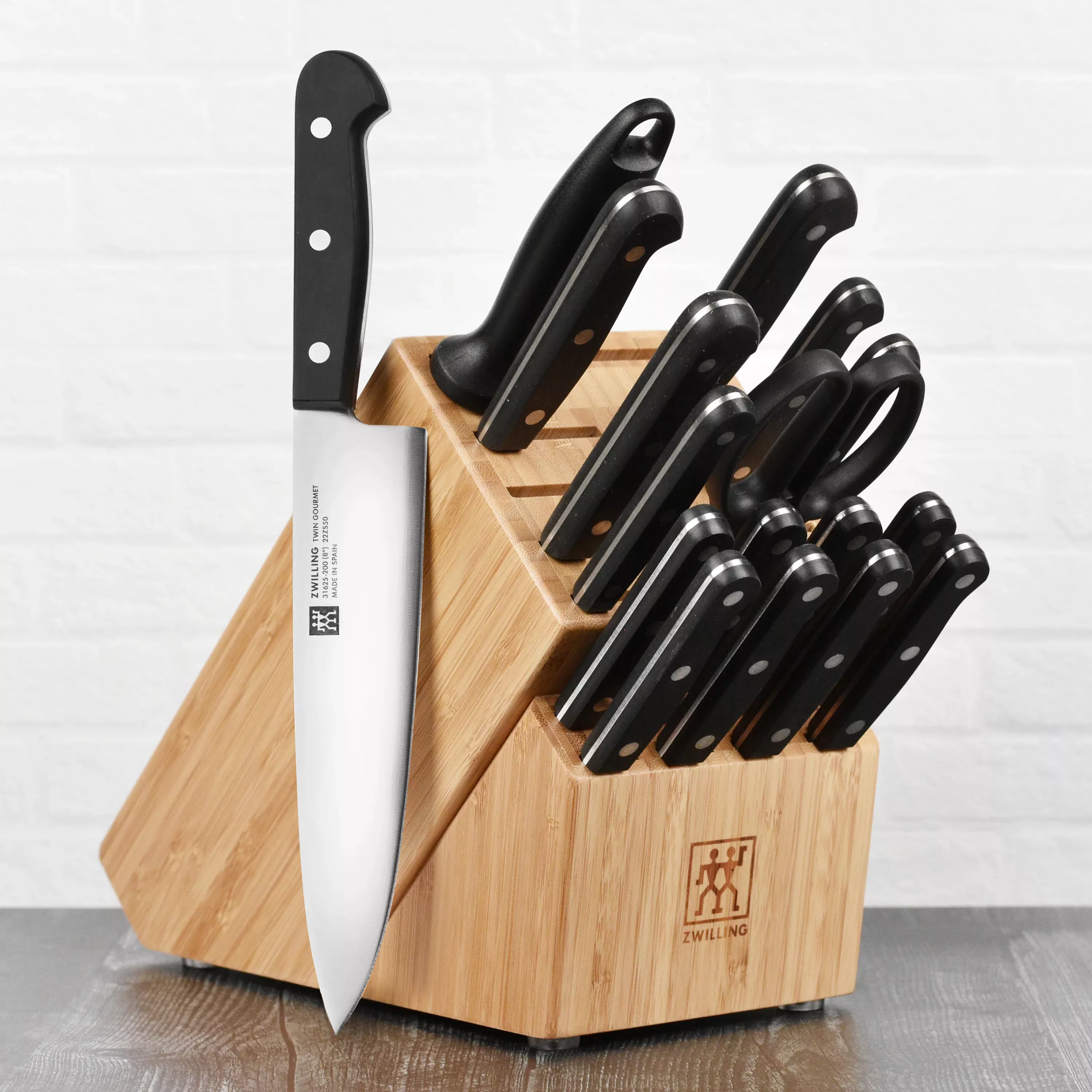 j-henckels-gourmet-knife-block-set-18-piece J.A. Henckels Gourmet Knife Block Set - 18 Piece