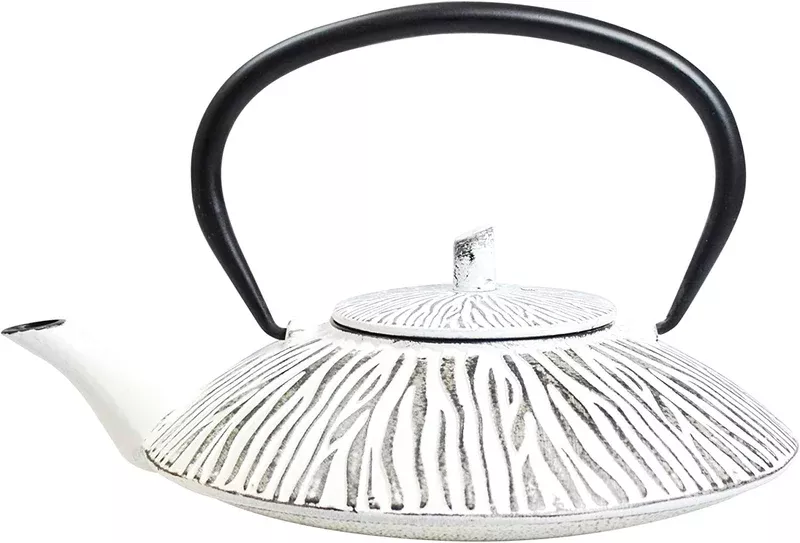 ja-by-frieling-shimauma-cast-iron-teapot-with-stainless-steel-infuser-34-oz-whit Ja by Frieling Shimauma Cast Iron Teapot with Stainless Steel infuser 34 oz - White