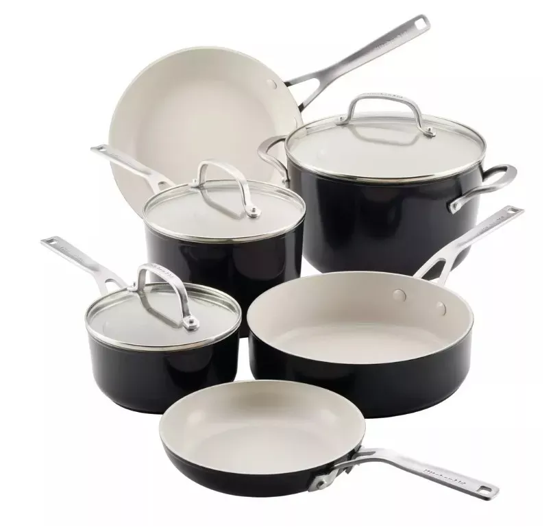 kitchenaid-9pc-nonstick-cookware-set-black-rebel KitchenAid 9pc Nonstick Cookware Set - Black – REBEL