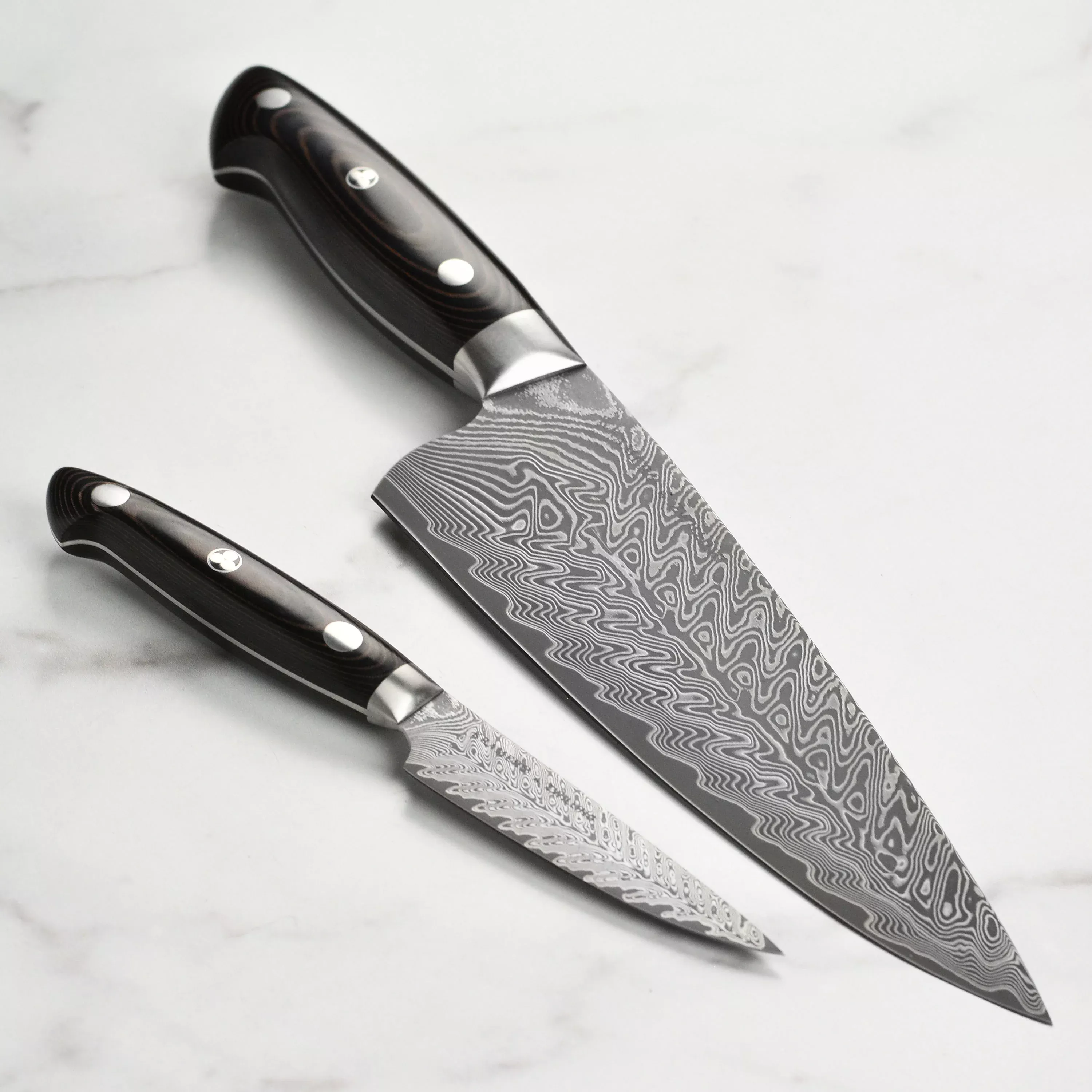 kramer-stainless-damascus-chef-s-paring-knife-set Kramer Stainless Damascus Chef's & Paring Knife Set