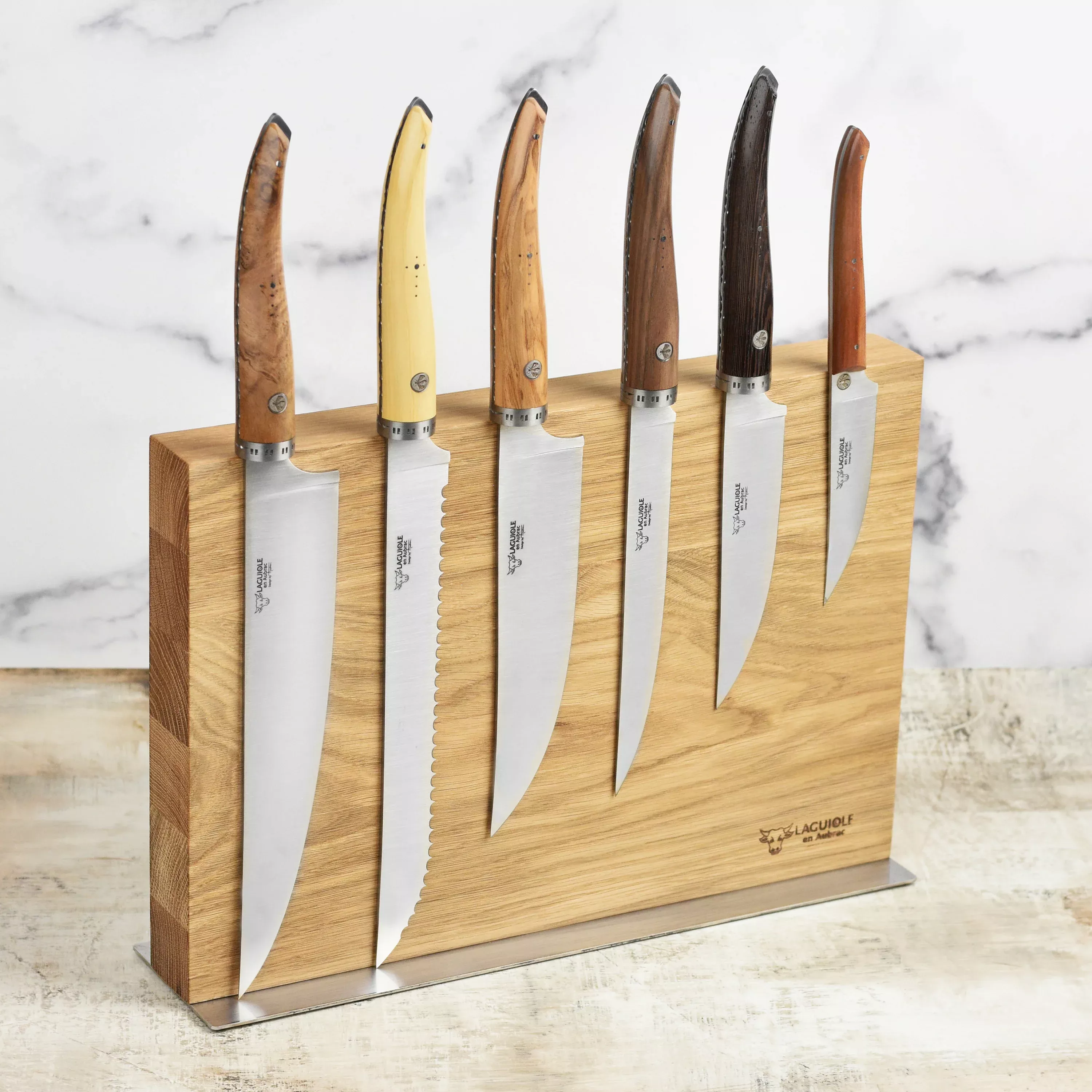 laguiole-en-aubrac-knife-set-with-mixed-handles-7-piece Laguiole en Aubrac Knife Set with Mixed Handles - 7 Piece