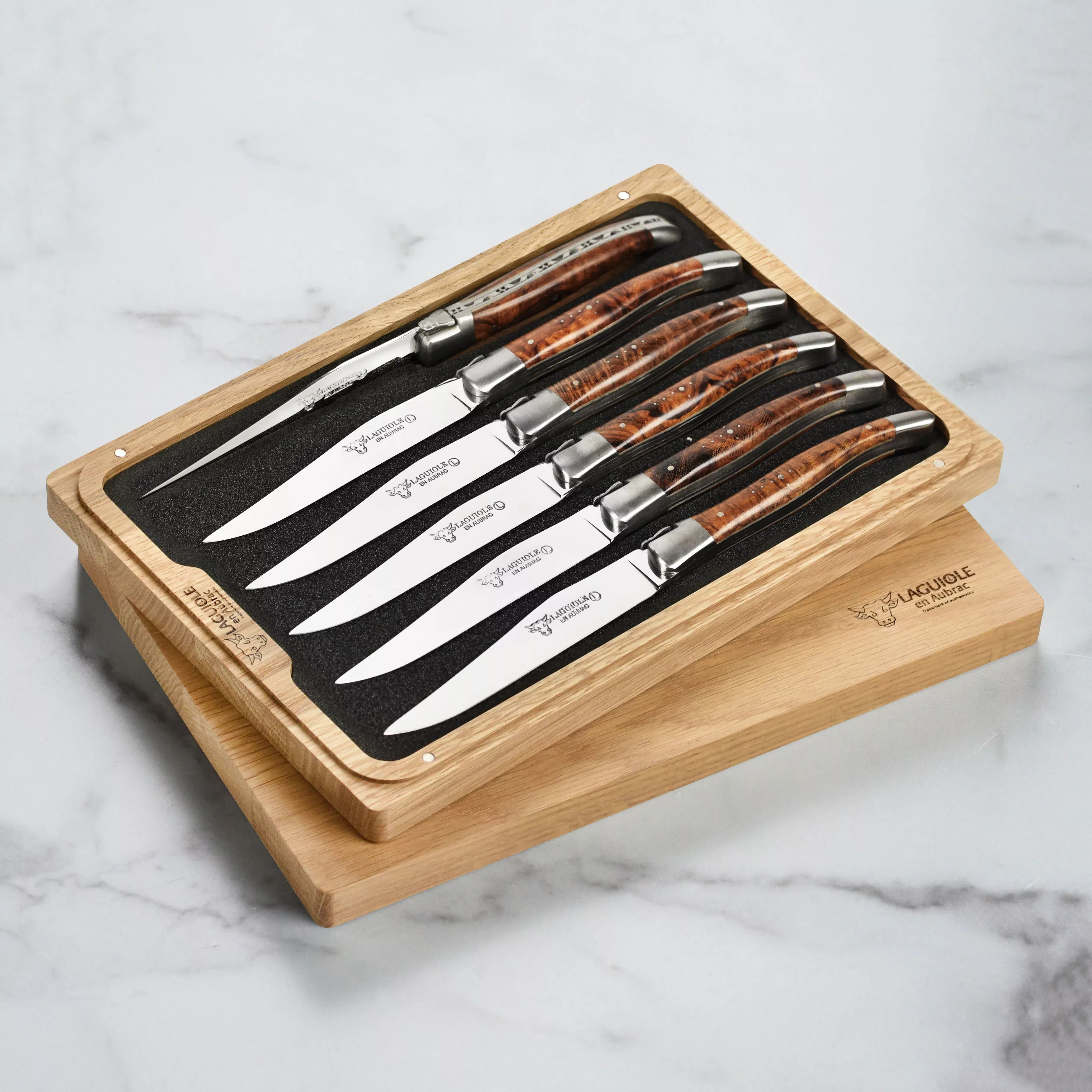laguiole-en-aubrac-steak-knives-desert-ironwood-6-piece-set Laguiole en Aubrac Steak Knives - Desert Ironwood 6 Piece Set