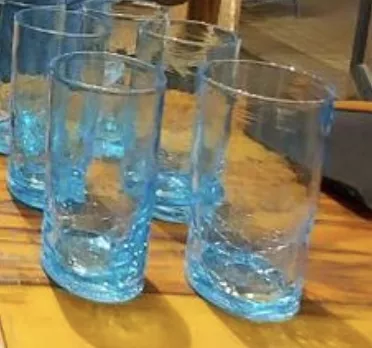 lake-superior-art-glass-glass-blown-highball-glasses Lake Superior Art Glass Glass Blown Highball Glasses