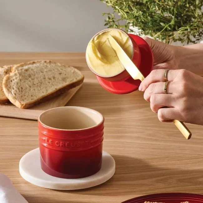 Le Creuset Butter Crock, Flame 6 oz.