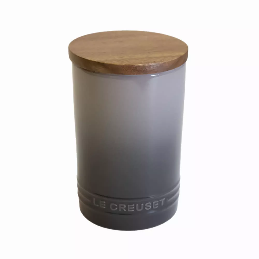 le-creuset-canister-with-wood-lid-oyster-26-oz Le Creuset Canister with Wood Lid - Oyster 26 oz.