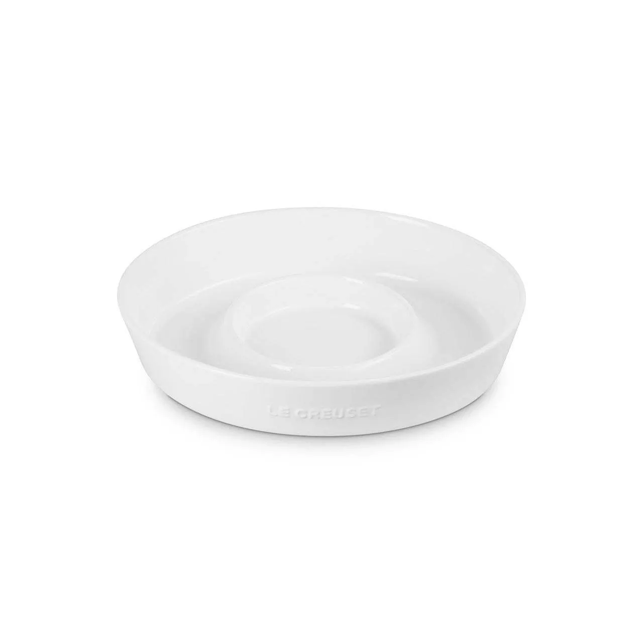 le-creuset-chip-dip-platter-white-13 Le Creuset Chip and Dip Platter - White 13"