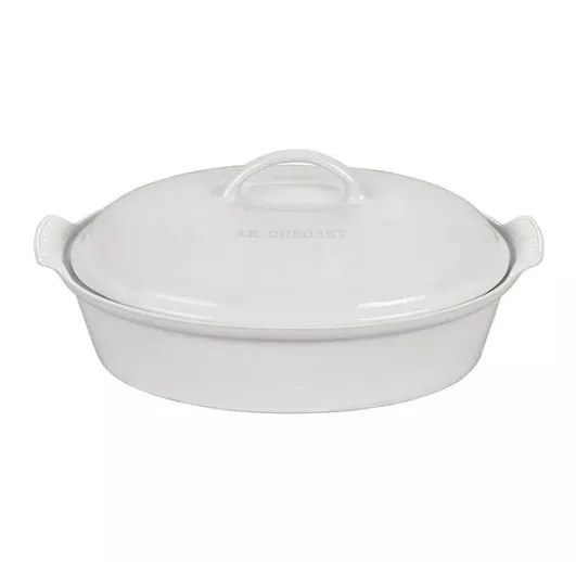 le-creuset-covered-oval-casserole-4-qt-white Le Creuset Covered Oval Casserole, 4 Qt, White