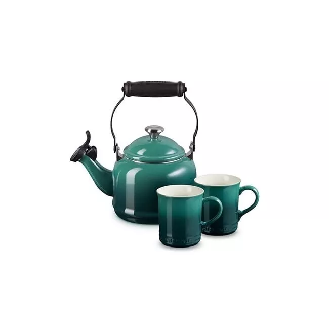 le-creuset-demikettle-w-ss-knob-2-mug-set-artichaut-le-creuset Le Creuset DemiKettle w/ SS Knob & 2 Mug Set - Artichaut| Le Creuset