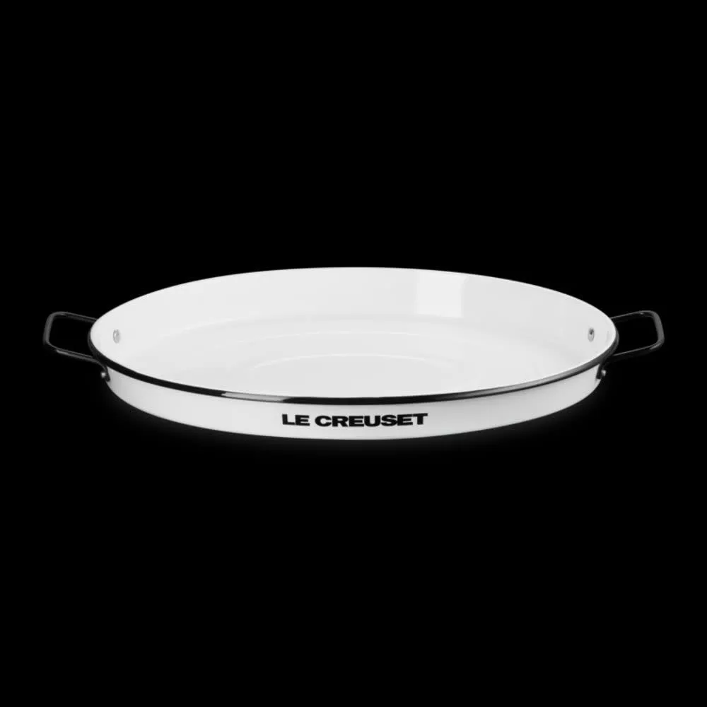 le-creuset-everyday-enamel-oval-tray-white-24 Le Creuset Everyday Enamel Oval Tray - White 24"