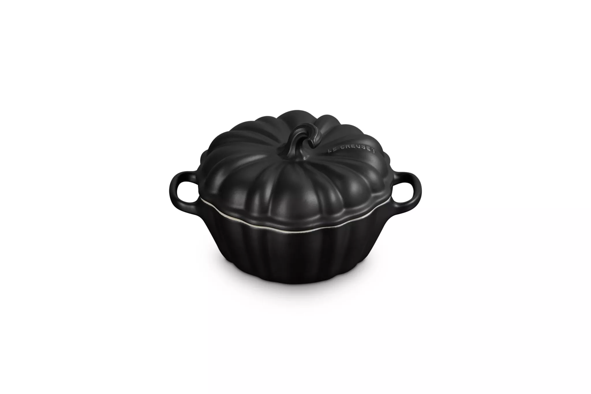 le-creuset-figural-pumpkin-petite-cocotte-licorice-12-oz Le Creuset Figural Pumpkin Petite Cocotte - Licorice - 12 oz