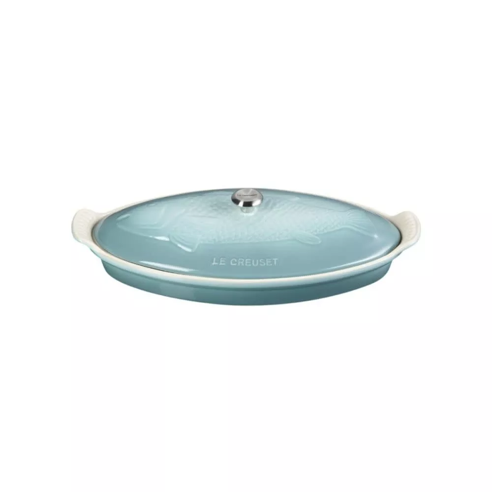 le-creuset-heritage-fish-baker-sea-salt-1-7-qt Le Creuset Heritage Fish Baker - Sea Salt 1.7 qt.