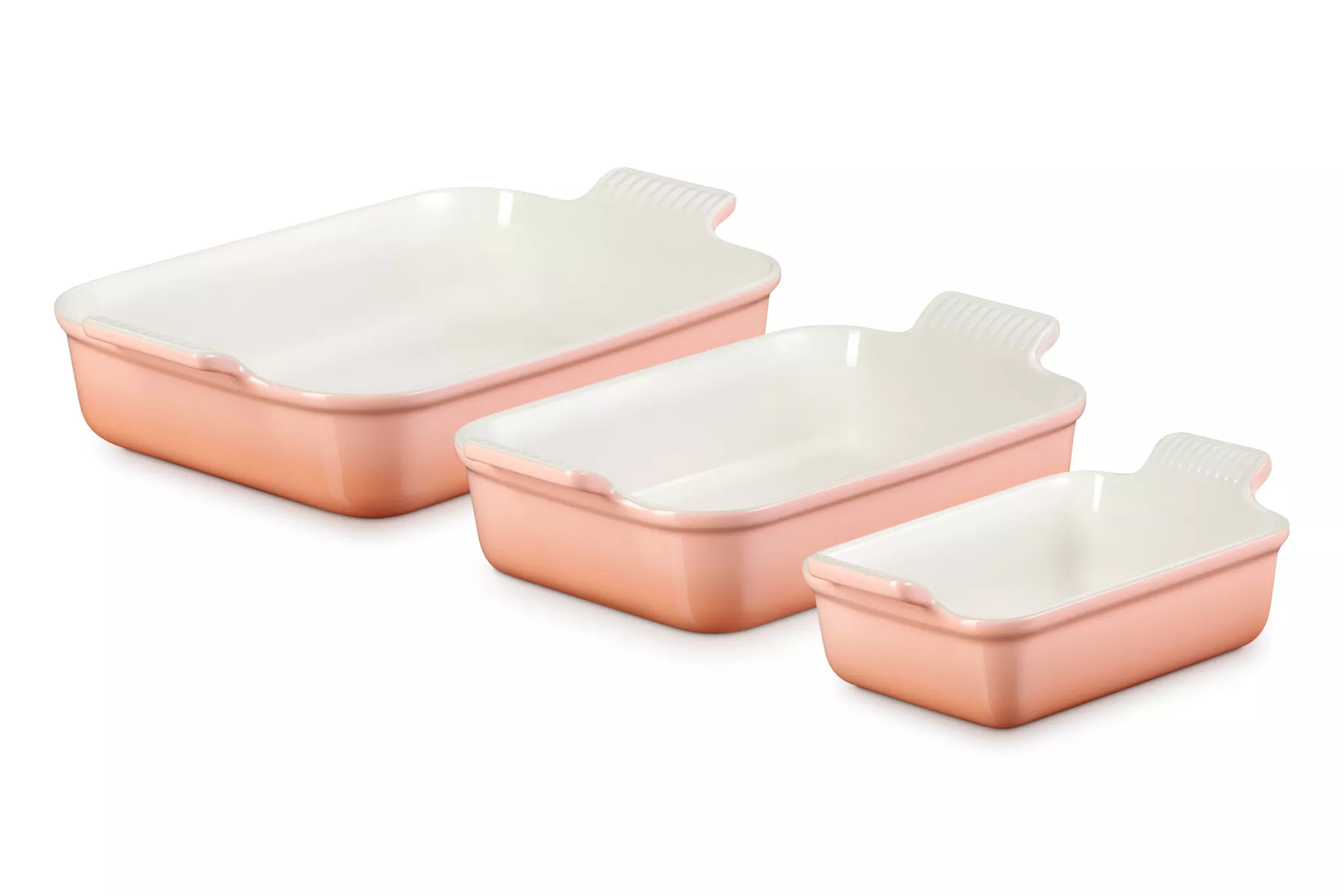 le-creuset-heritage-set-3-rectangular-dishes-peche-1-1-qt-2-5-qt-4-qt Le Creuset Heritage Set of 3 Rectangular Dishes - Peche 1.1 qt., 2.5 qt. & 4 qt.