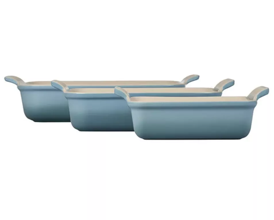 le-creuset-heritage-set-3-rectangular-dishes-sea-salt-1-1-qt-2-5-qt-4-qt Le Creuset Heritage Set of 3 Rectangular Dishes - Sea Salt 1.1 qt., 2.5 qt. & 4 qt.