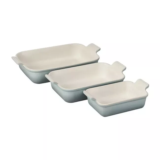 le-creuset-heritage-set-3-rectangular-dishes-white-1-1-qt-2-5-qt-4-qt Le Creuset Heritage Set of 3 Rectangular Dishes - White 1.1 qt., 2.5 qt. & 4 qt.