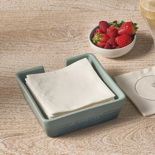 le-creuset-holder-sea-salt-5-8-x-5-8-cocktail-napkin Le Creuset Holder - Sea Salt 5.8" x 5.8" Cocktail Napkin