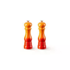 le-creuset-salt-pepper-mill-set-flame-8-x-2-1-2 Le Creuset Salt And Pepper Mill Set - Flame 8" x 2 1/2"