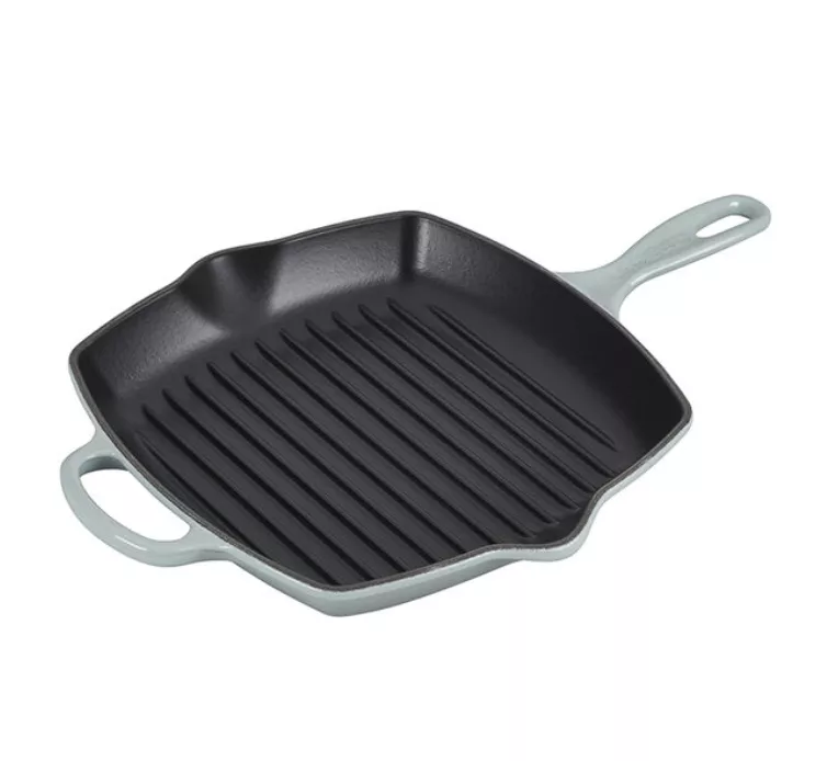 le-creuset-signature-iron-handle-skillet-10-25-square-sea-salt Le Creuset Signature Iron Handle Skillet 10.25"(Square) Sea Salt
