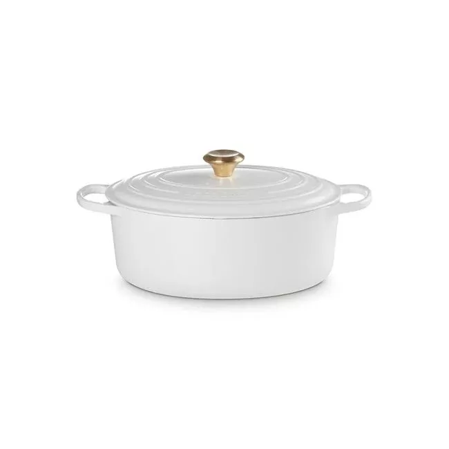 le-creuset-signature-oval-dutch-oven-white-6-75-qt Le Creuset Signature Oval Dutch Oven - White 6.75 qt.