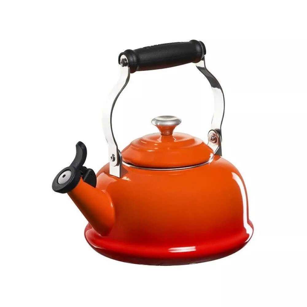 le-creuset-whistling-kettle-flame-w-ss-knob-1-7-qt Le Creuset Whistling Kettle - Flame w/ SS Knob 1.7 qt.