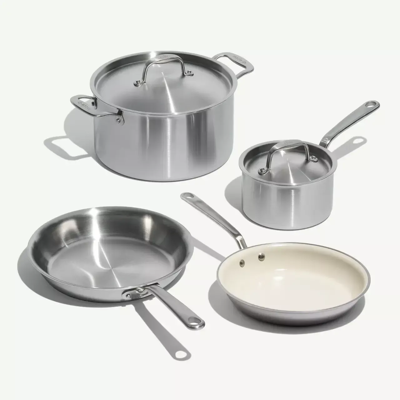 made-in-6pc-stainless-clad-cookware-set-with-ceramiclad-non-stick-fry-pan Made In 6PC Stainless Clad Cookware Set with CeramiClad Non-stick Fry Pan