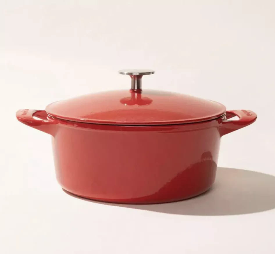 made-in-enameled-cast-iron-5-5-qt-round-dutch-oven-made-in-red Made In Enameled Cast Iron 5.5 qt. Round Dutch Oven - MADE IN Red
