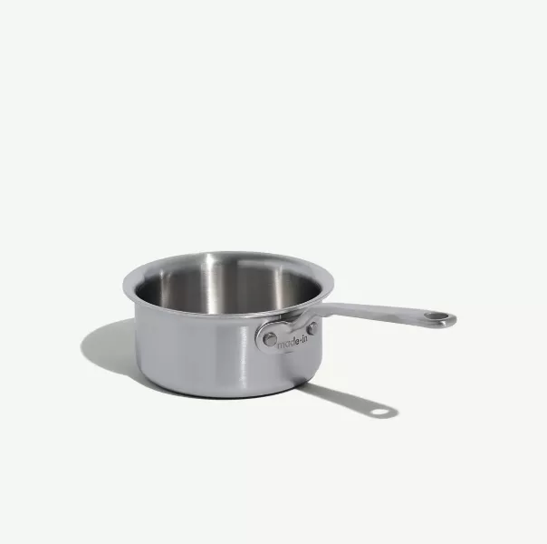 made-in-stainless-clad-butter-warmer-3-4-qt-saucepan-no-lid Made In Stainless Clad Butter Warmer - 3/4 QT Saucepan (No Lid)