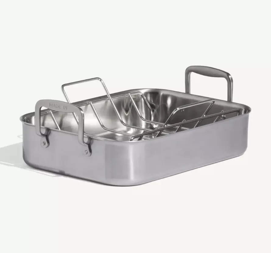 made-in-stainless-steel-roasting-pan-17-x-12-75 Made In Stainless Steel Roasting Pan - 17" X 12.75"