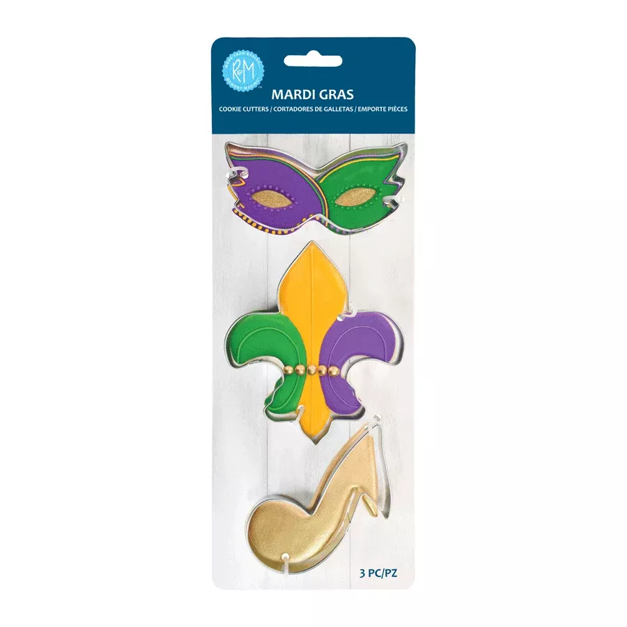mardi-gras-3-pc-cookie-cutter-set Mardi Gras 3 Pc Cookie Cutter Set