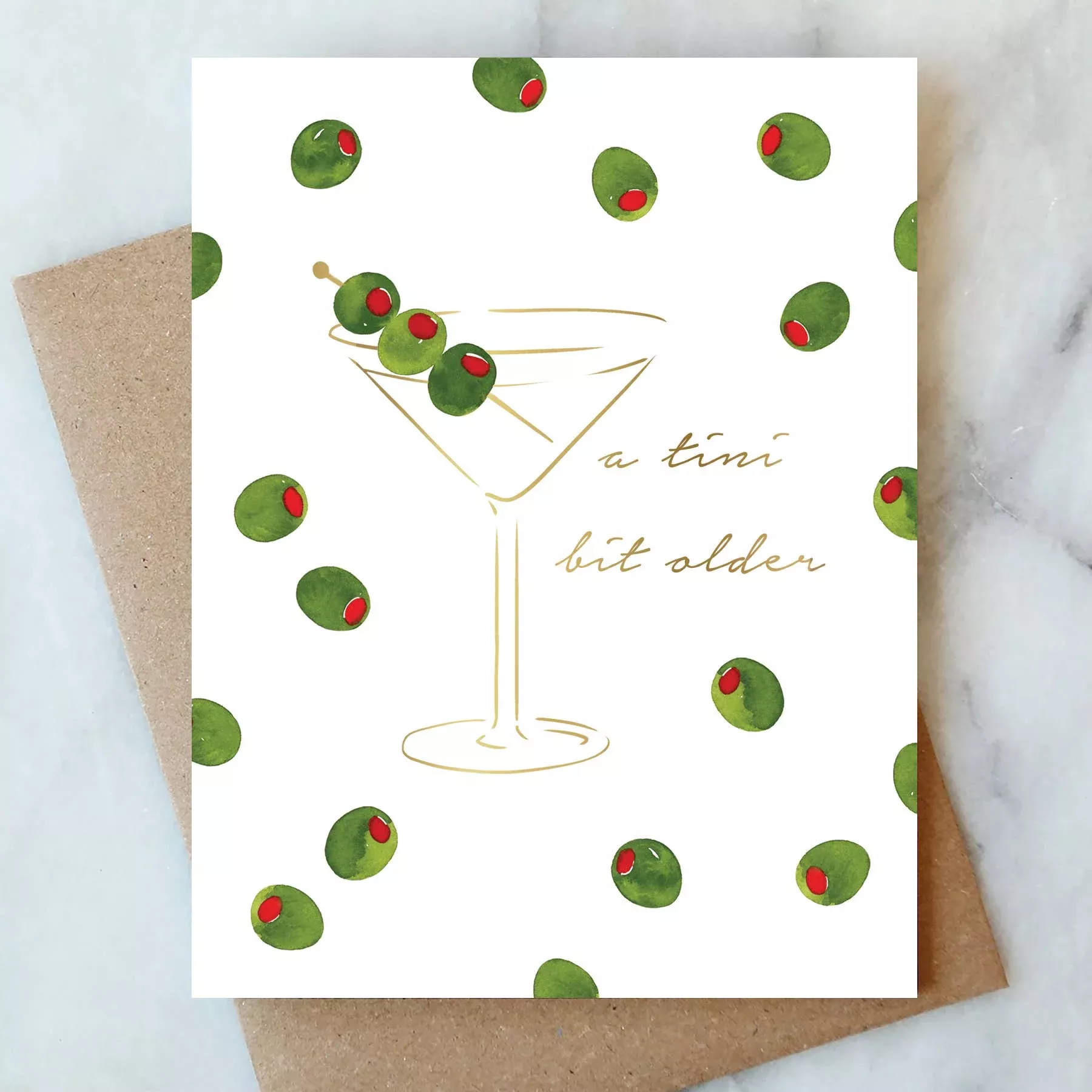 martini-olives-birthday-greeting-card Martini Olives Birthday Greeting Card