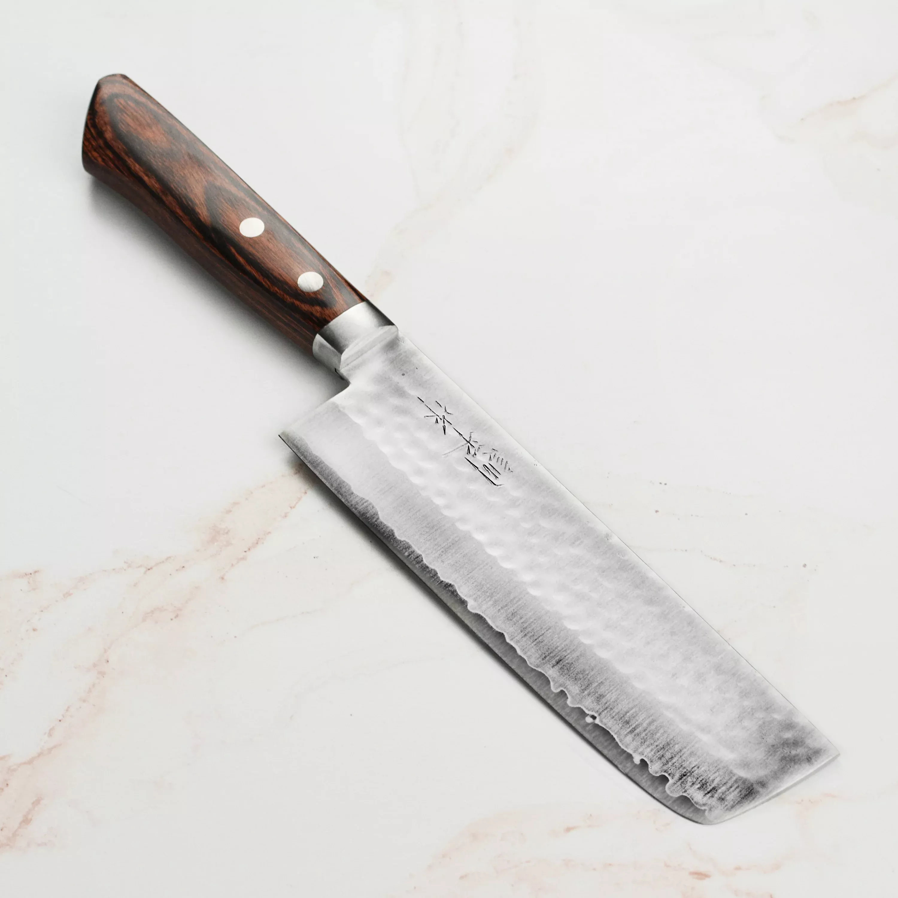 masutani-nakiri-knife-vg1-hammered-6-7 Masutani Nakiri Knife - VG1 Hammered 6.7"