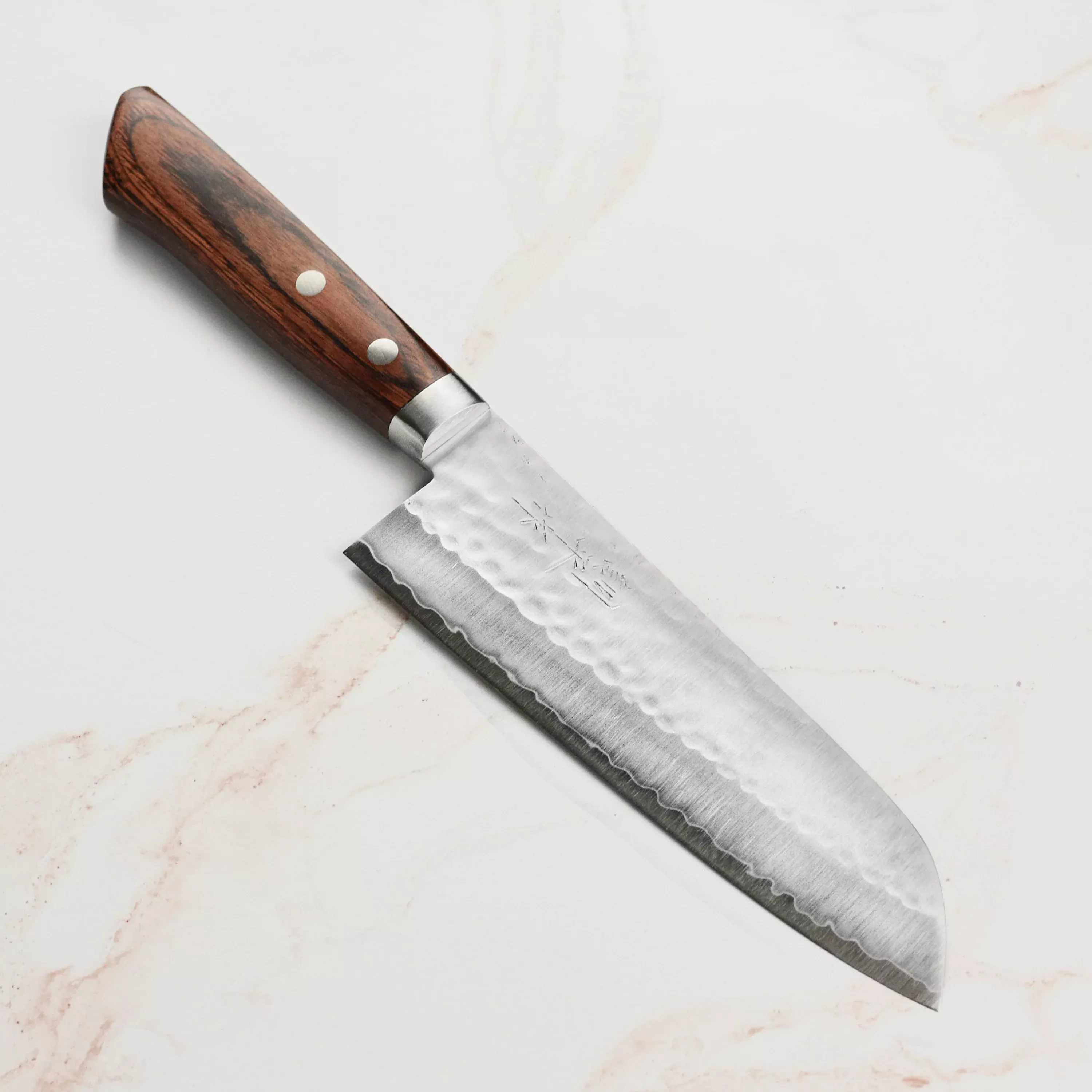 masutani-santoku-knife-vg1-hammered-6-7 Masutani Santoku Knife - VG1 Hammered 6.7"