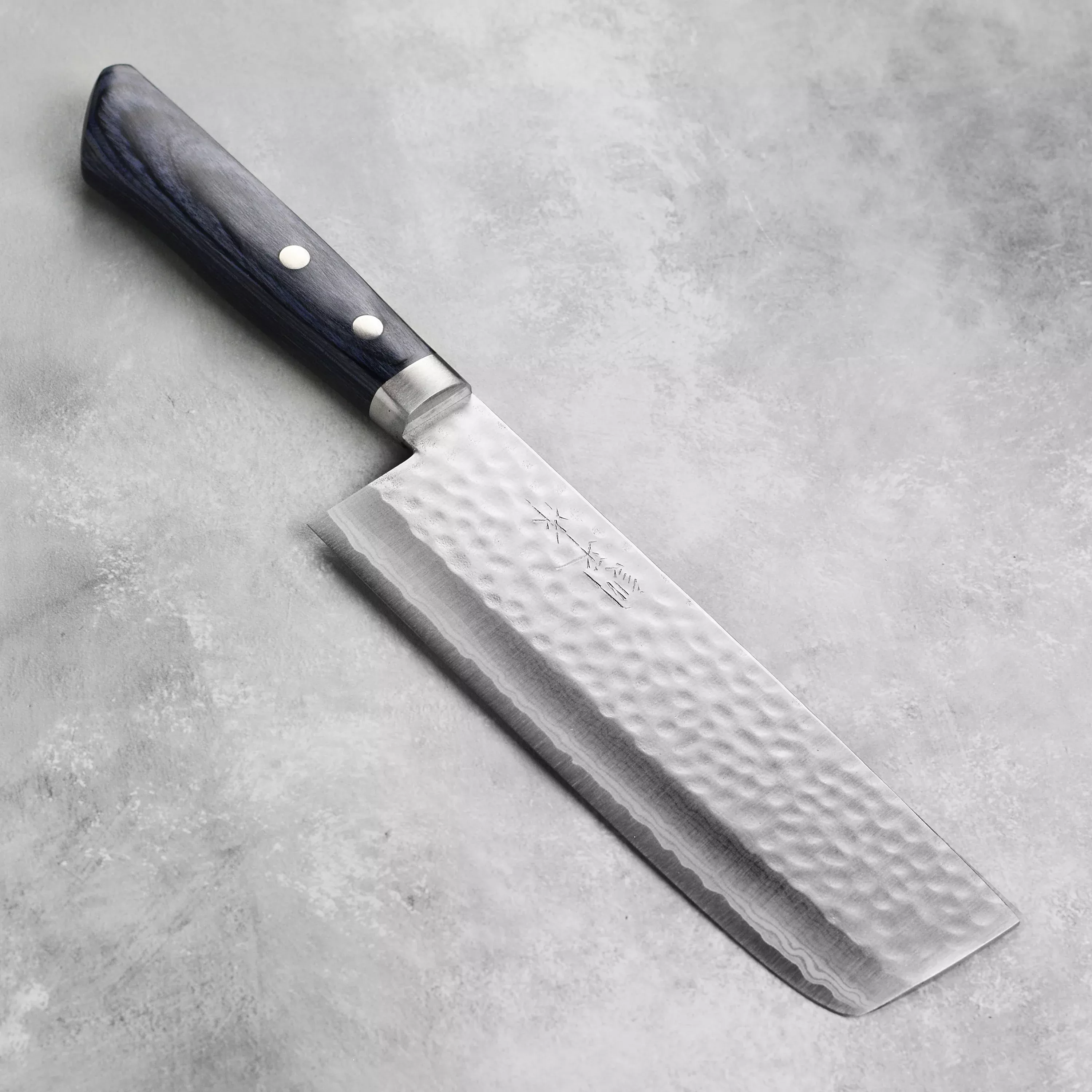 masutani-tall-nakiri-knife-vg10-hammered-damascus-6-7 Masutani Tall Nakiri Knife - VG10 Hammered Damascus 6.7"
