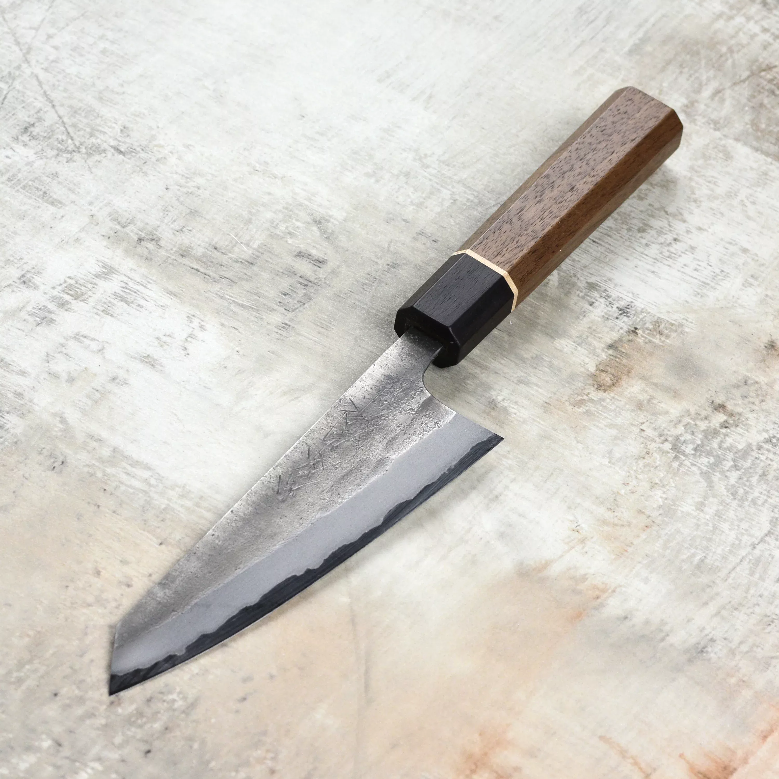 matsubara-aogami-2-honesuki-knife-5-9-150mm-blue-carbon-steel-stainless-clad-nas Matsubara Aogami #2 Honesuki Knife, 5.9" (150mm), Blue Carbon Steel Stainless Clad Nashiji Finish
