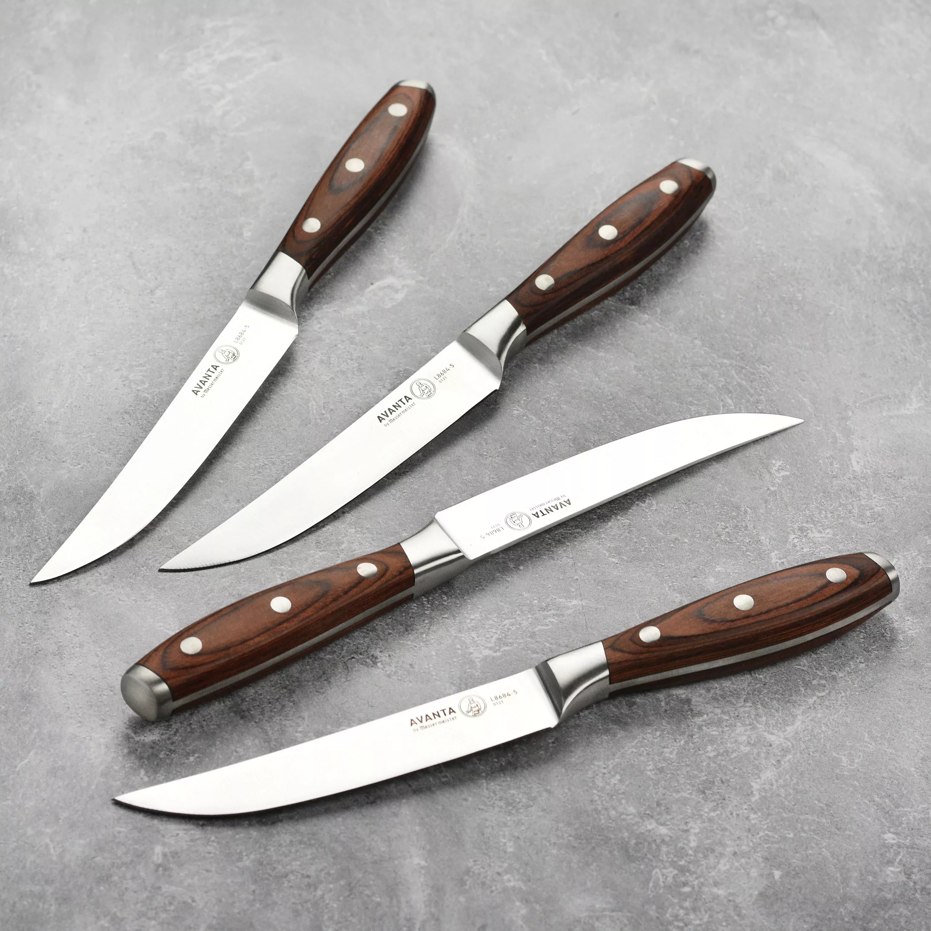messermeister-avanta-forged-steak-knife-set-with-pakkawood-handles-4-piece Messermeister Avanta Forged Steak Knife Set with Pakkawood Handles - 4 Piece