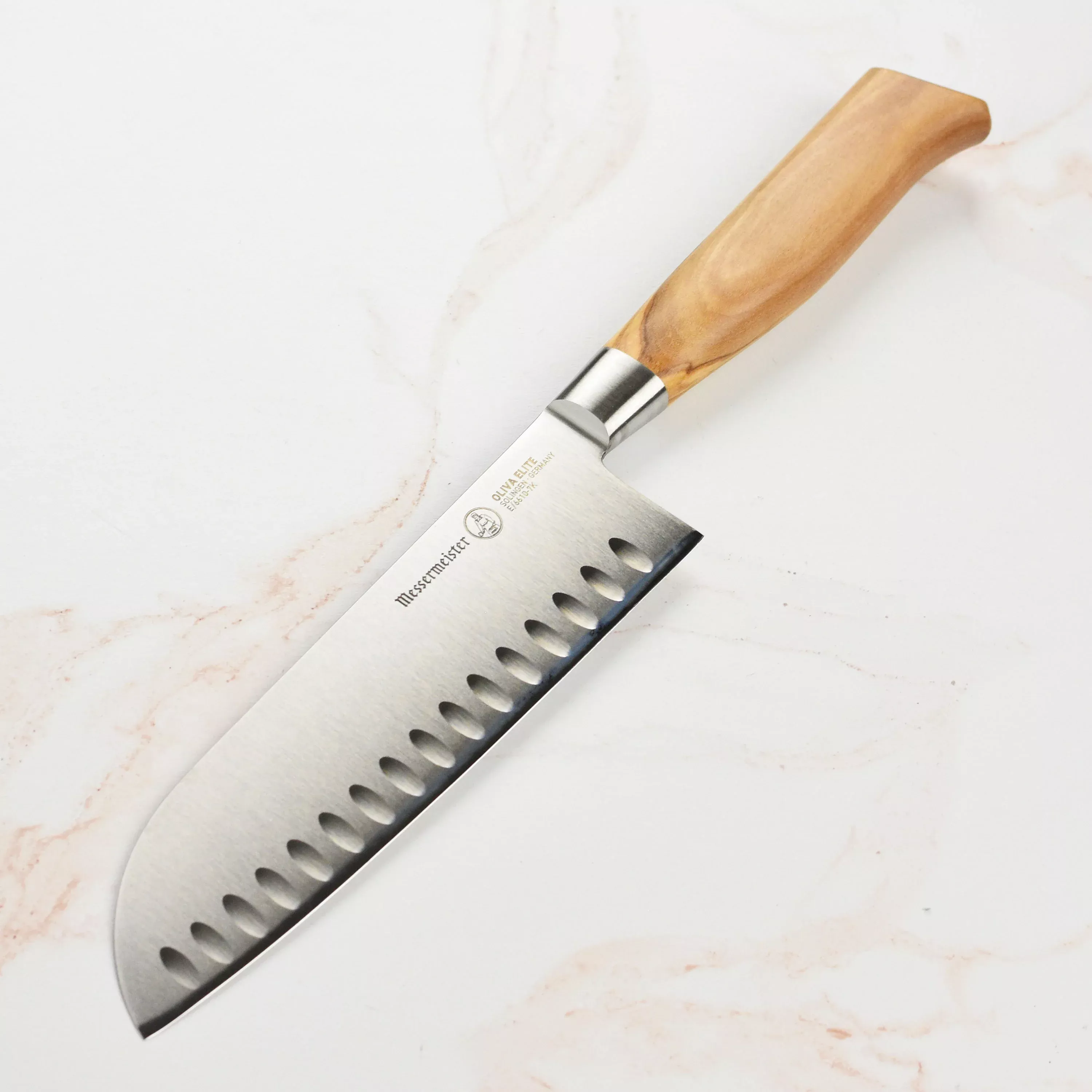 messermeister-oliva-elite-santoku-knife-7-hollow-edge Messermeister Oliva Elite Santoku Knife - 7" Hollow Edge