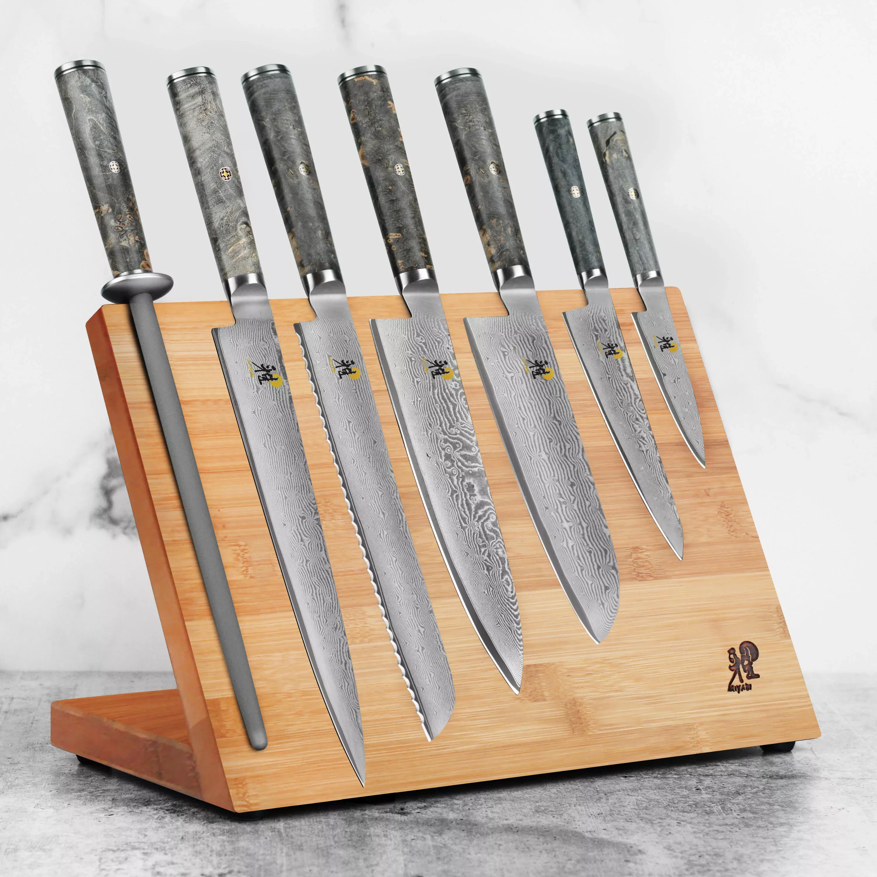 miyabi-black-magnetic-easel-knife-set-8-piece Miyabi Black Magnetic Easel Knife Set - 8 Piece