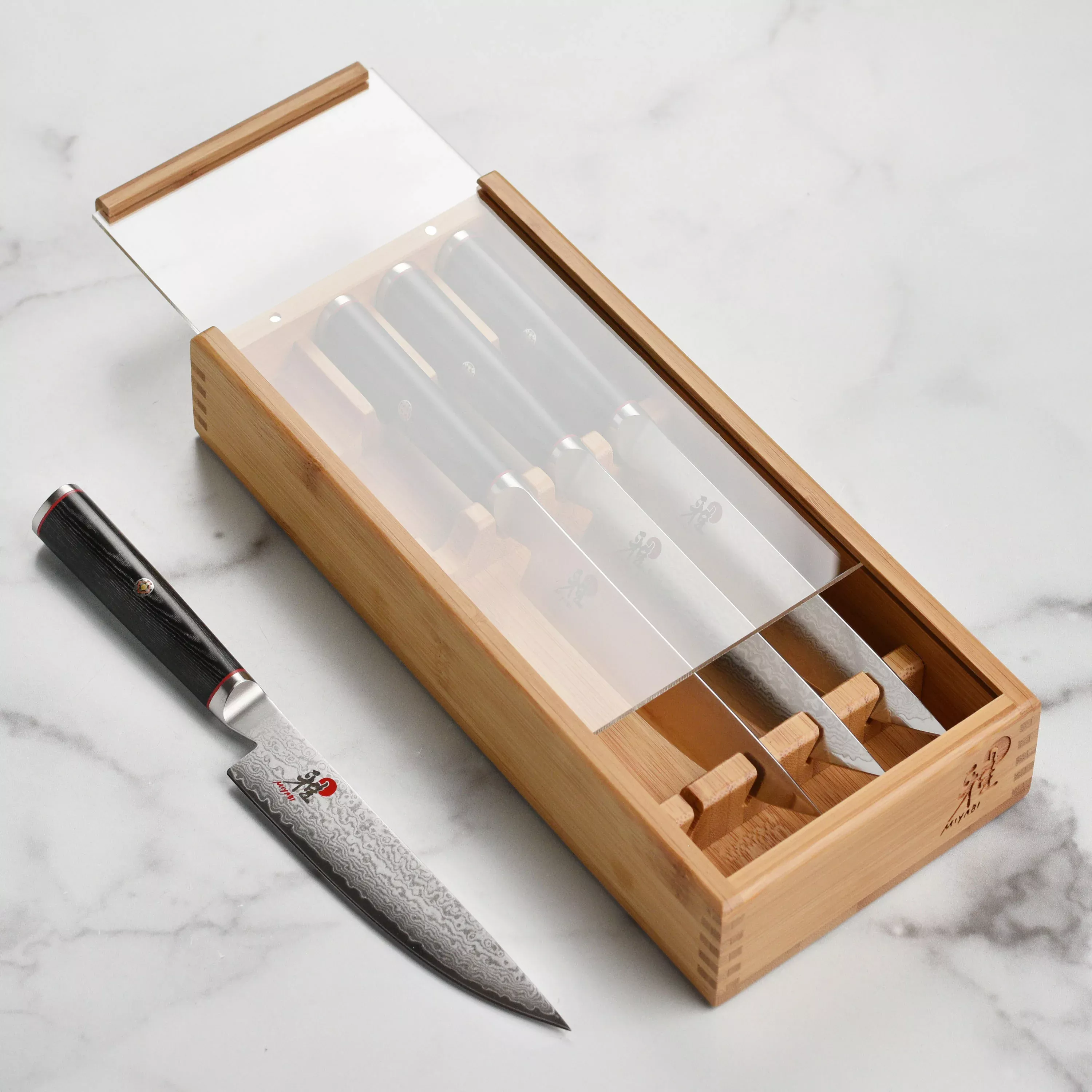 miyabi-kaizen-steak-knife-set-with-bamboo-case-4-piece Miyabi Kaizen Steak Knife Set with Bamboo Case - 4 Piece