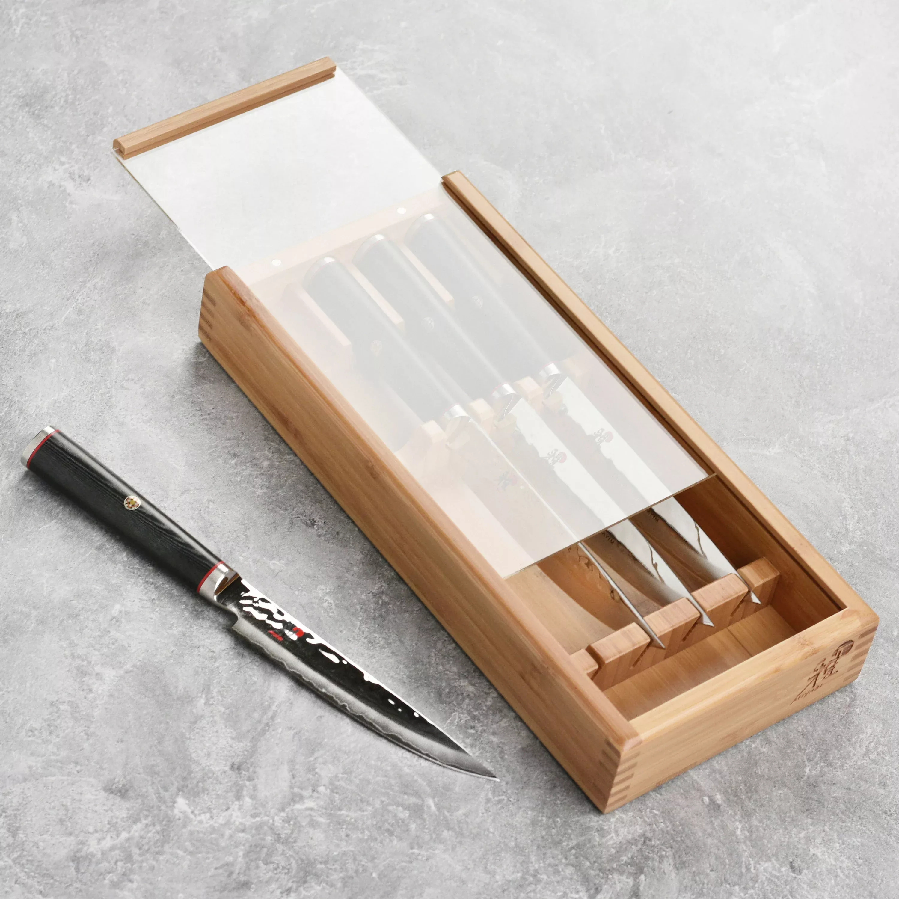 miyabi-mizu-sg2-steak-knife-set-with-bamboo-case-4-piece Miyabi Mizu SG2 Steak Knife Set with Bamboo Case - 4 Piece