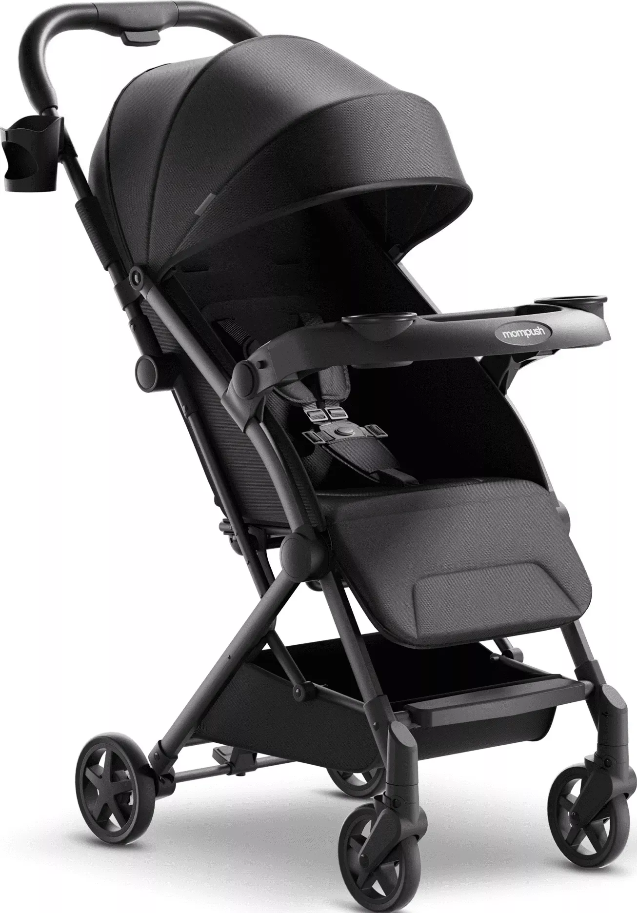 mompush-lithe-v2-lightweight-stroller-with-snack-tray-black-rebel Mompush Lithe V2 Lightweight Stroller with Snack Tray - Black – REBEL
