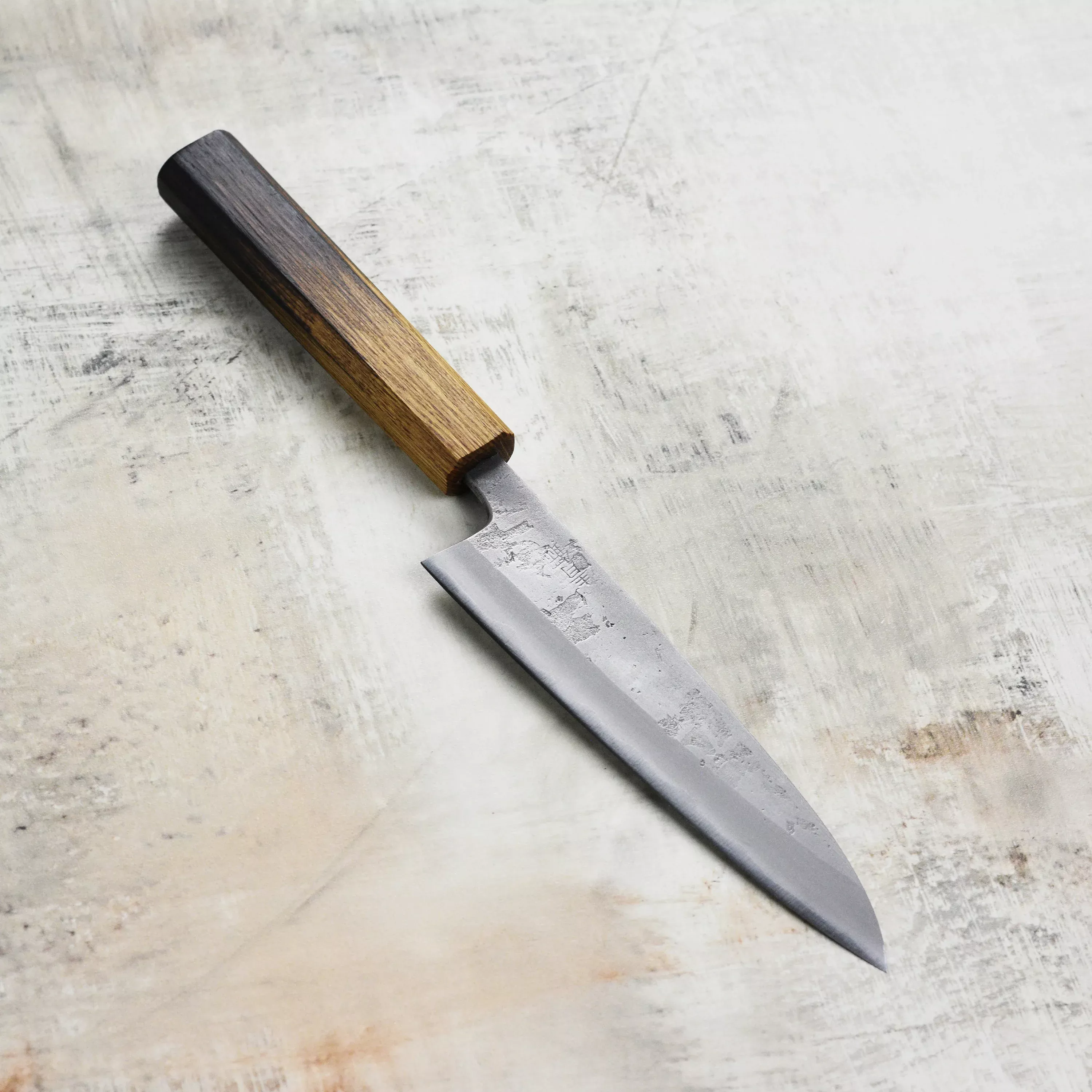 motokyuuichi-aogami-2-nashiji-stainless-clad-5-9-petty-japanese-utility-knife Motokyuuichi Aogami #2 Nashiji Stainless Clad 5.9" Petty Japanese Utility Knife