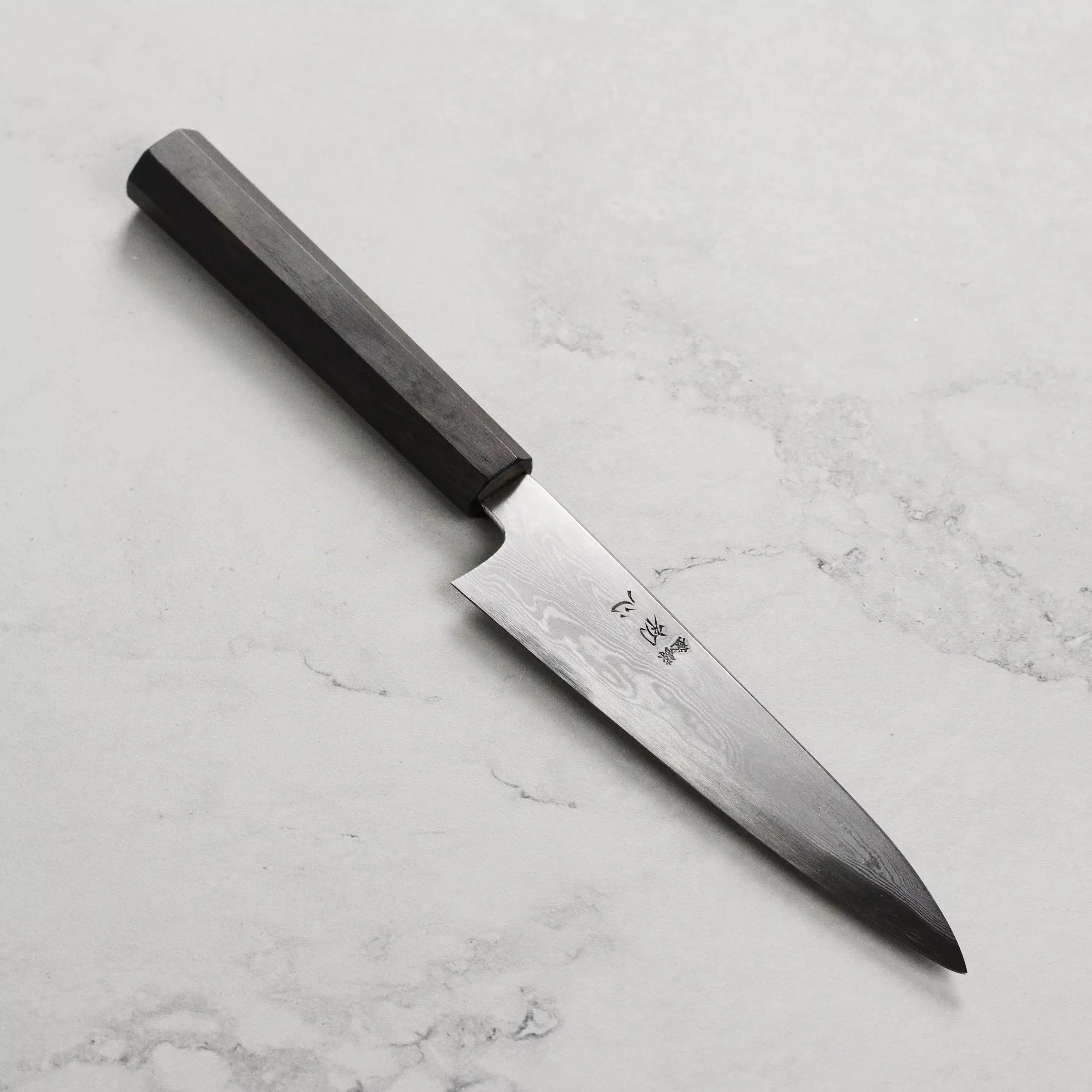 nakagawa-aogami-1-damascus-petty-5-9 Nakagawa Aogami #1 Damascus Petty - 5.9"