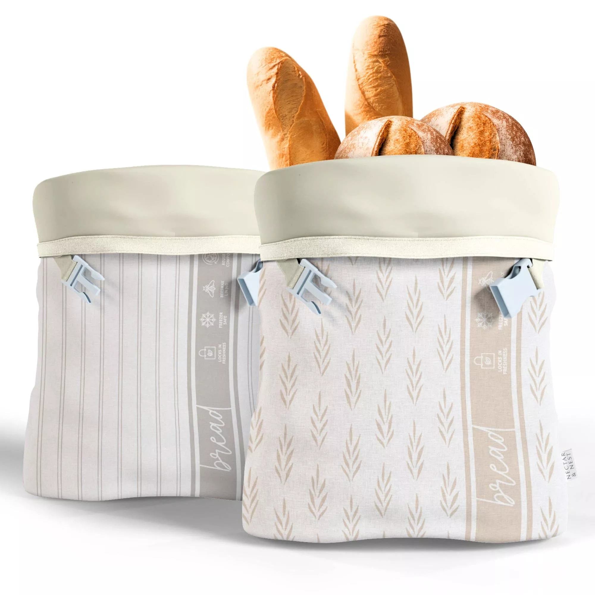 nectar-nest-reusable-beeswax-bread-bags Nectar & Nest Reusable Beeswax Bread Bags