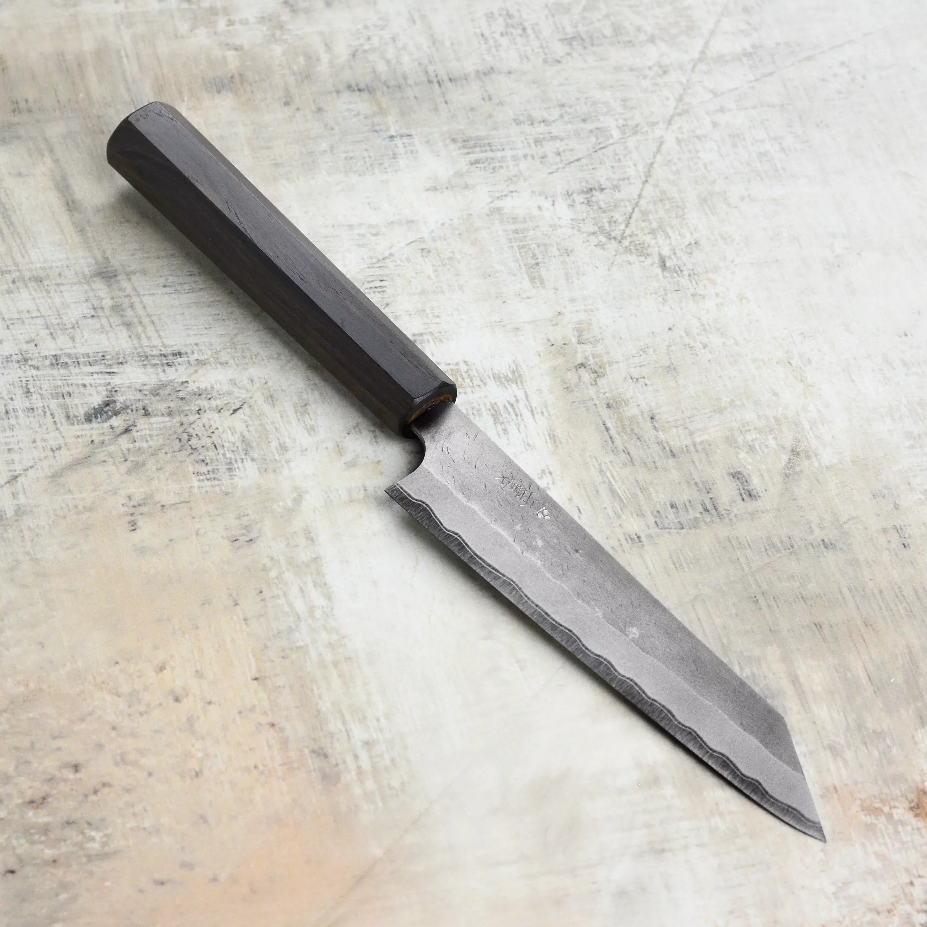nigara-aogami-super-kiritsuke-petty-150mm-5-9-carbon-steel-hammered-migaki-finis Nigara Aogami Super Kiritsuke Petty, 150mm (5.9") Carbon Steel, Hammered Migaki Finish