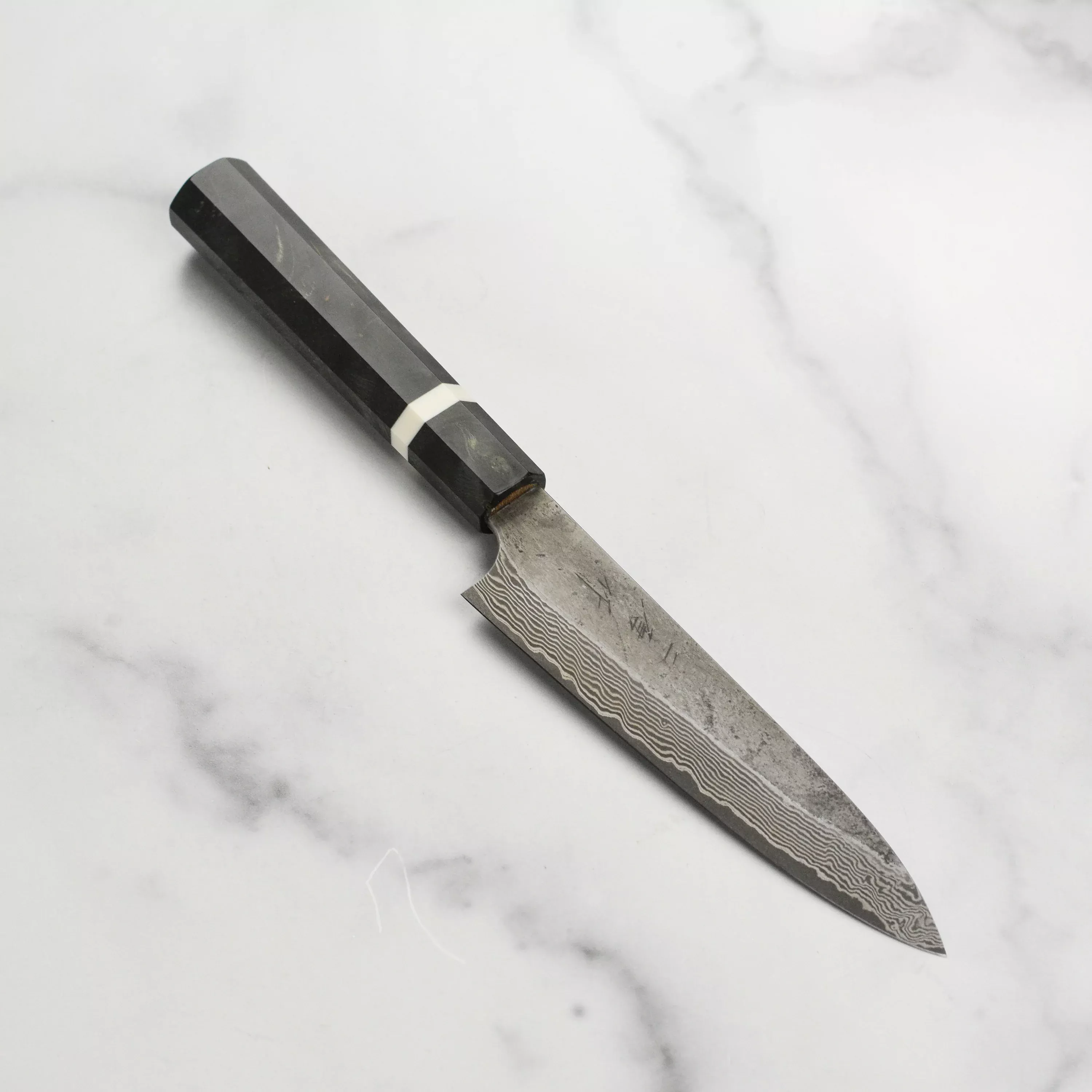 nigara-ginsan-kurozome-damascus-petty-5-9 Nigara Ginsan Kurozome Damascus Petty - 5.9"