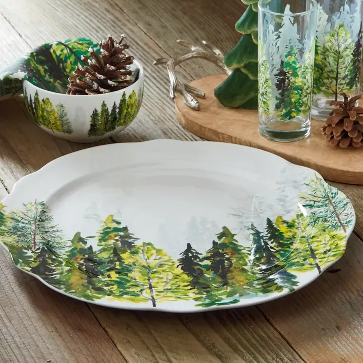 northern-forest-round-stoneware-platter-plate Northern Forest Round Stoneware Platter/Plate