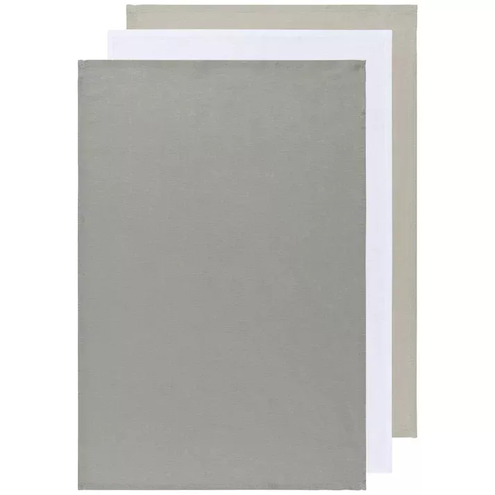 now-designs-moonstruck-floursack-dishtowels-set-3-gray-white Now Designs Moonstruck Floursack Dishtowels Set of 3 - Gray / White