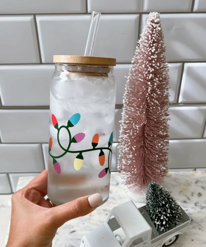 NVDSIGNZ Color Changing Christmas Glass Can Set - 20oz